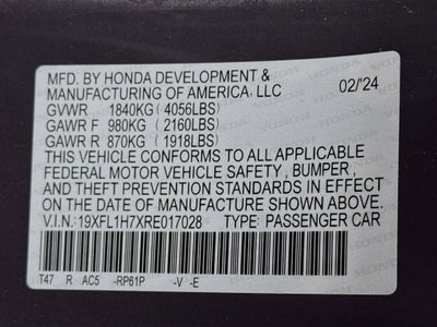 2024 Honda Civic EX-L