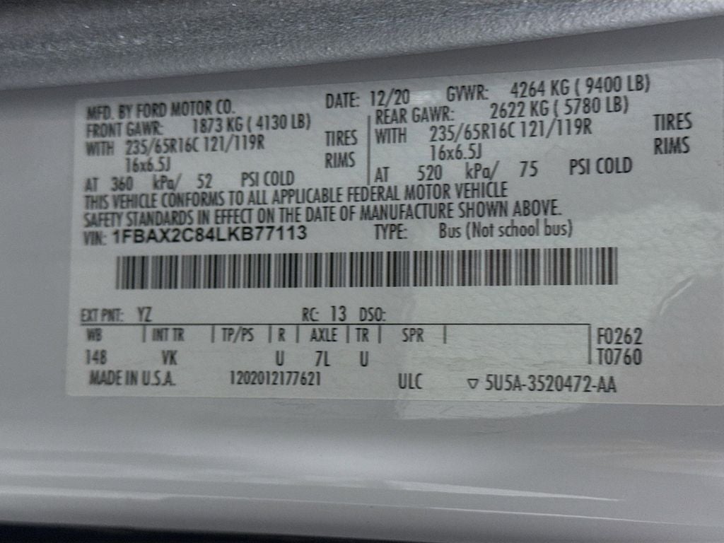 2020 Ford Transit-350 XL