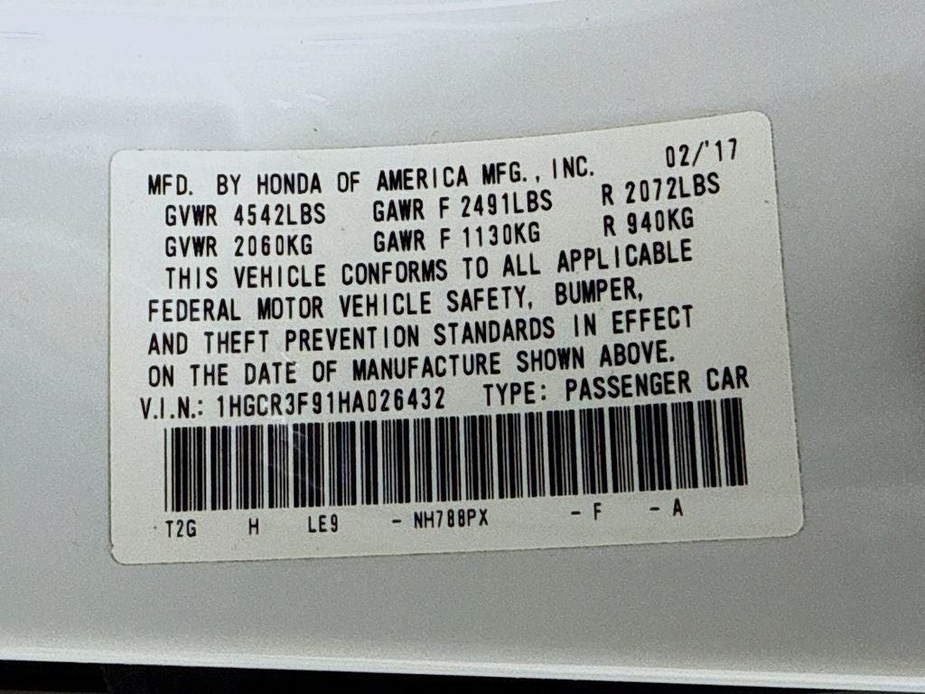 2017 Honda Accord Touring