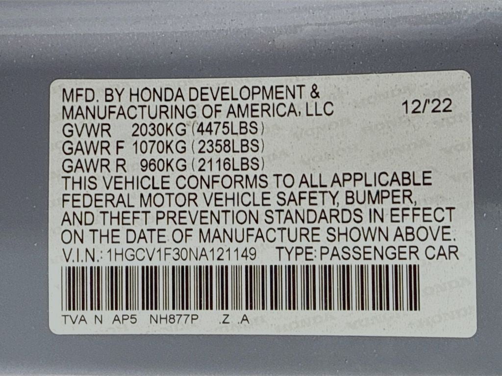 2022 Honda Accord Sport