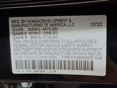 2022 Honda Accord Sport