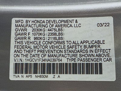 2022 Honda Accord Sport