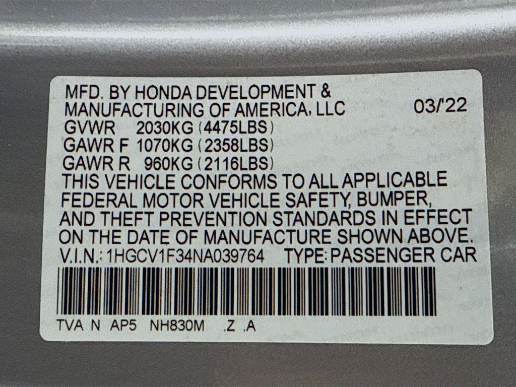 2022 Honda Accord Sport