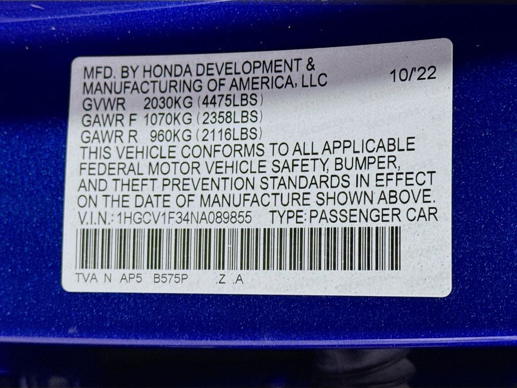 2022 Honda Accord Sport