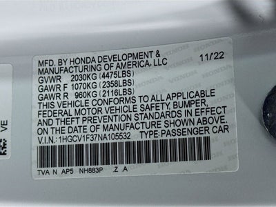 2022 Honda Accord Sport