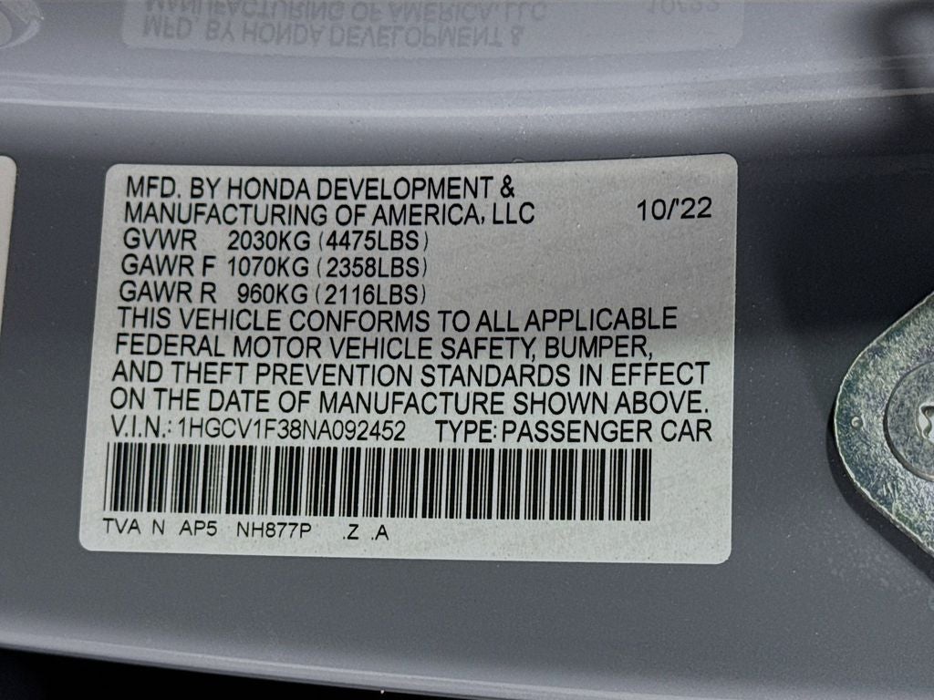 2022 Honda Accord Sport