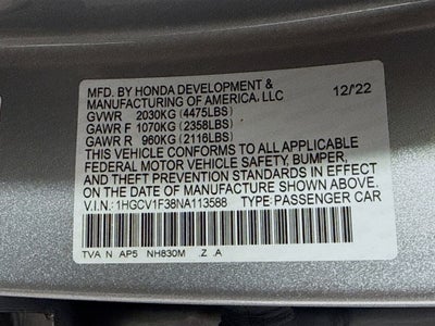 2022 Honda Accord Sport