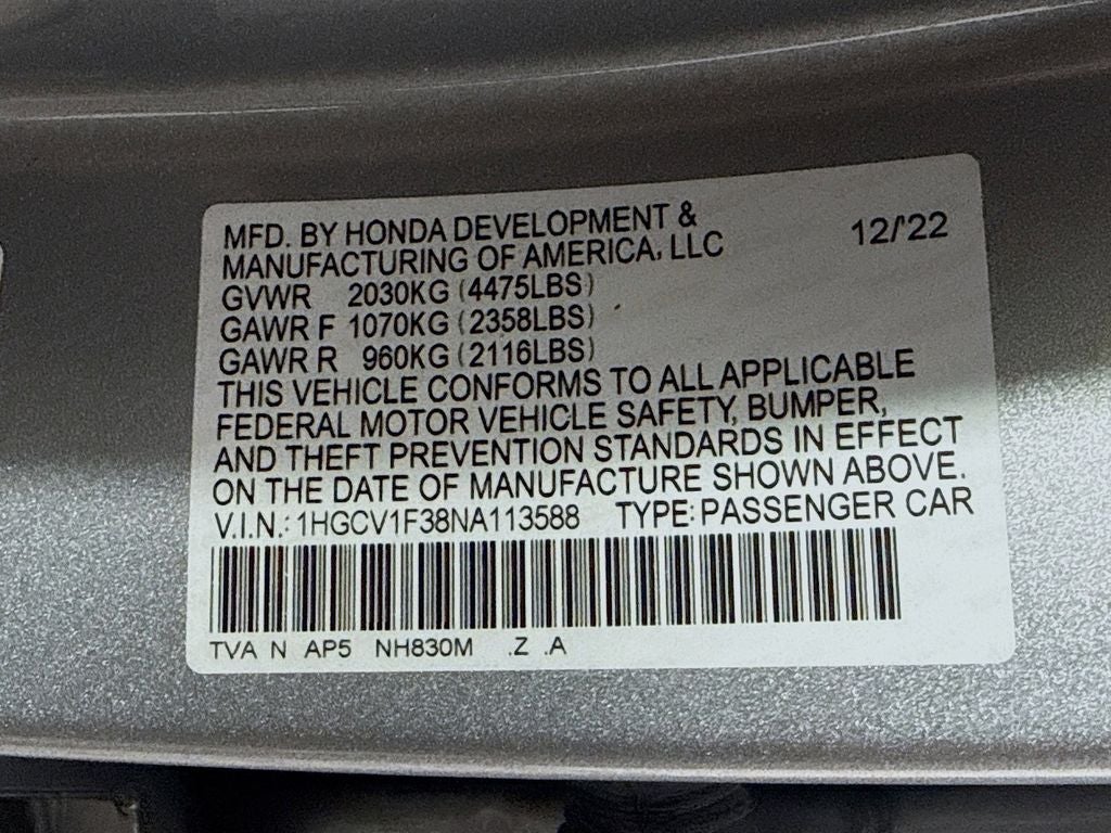 2022 Honda Accord Sport