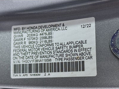 2022 Honda Accord Sport