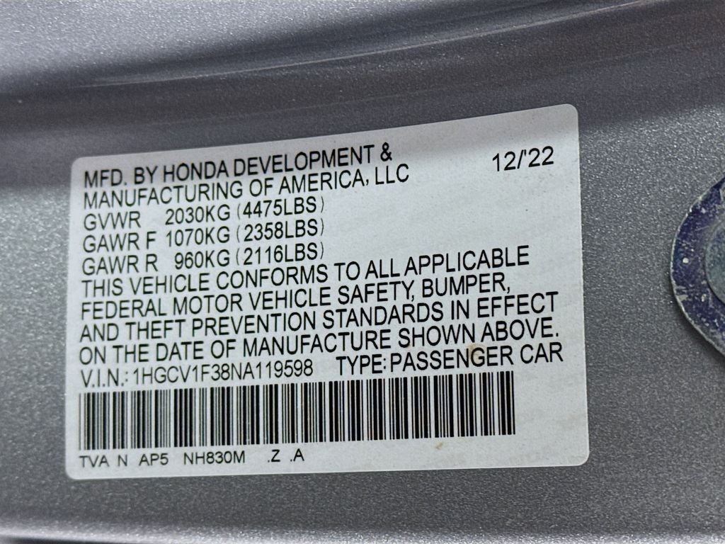 2022 Honda Accord Sport