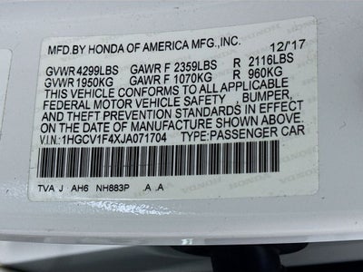 2018 Honda Accord EX