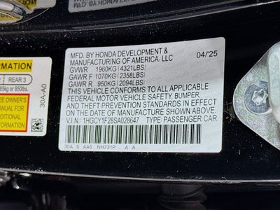 2025 Honda Accord LX