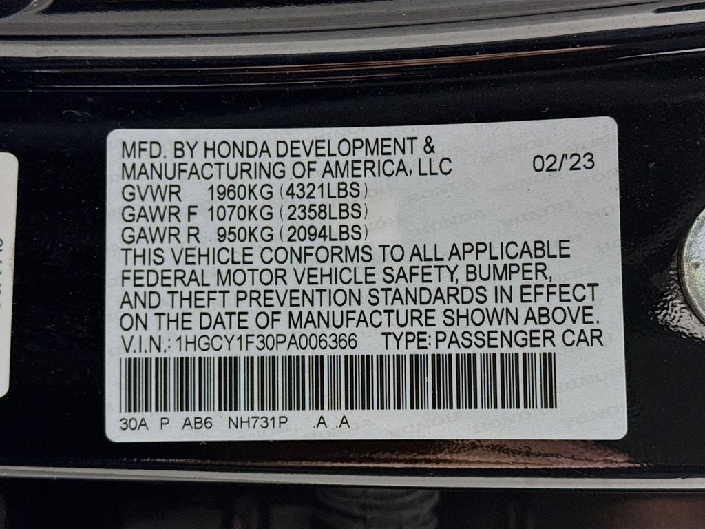 2023 Honda Accord EX