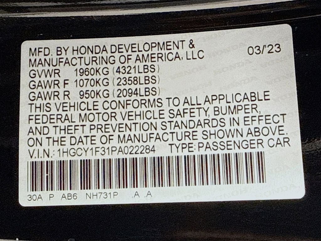 2023 Honda Accord EX