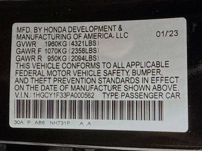 2023 Honda Accord EX