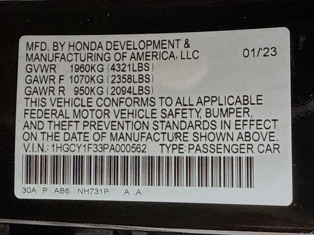 2023 Honda Accord EX