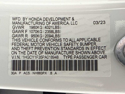2023 Honda Accord EX