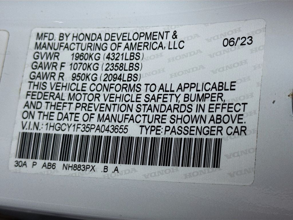 2023 Honda Accord EX