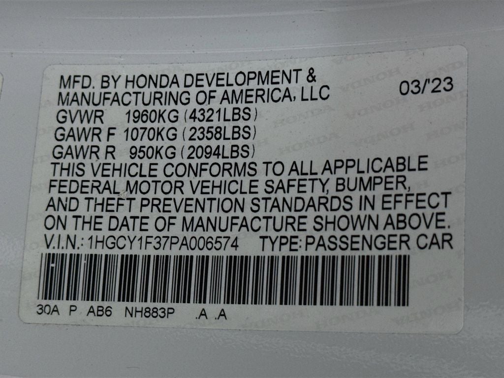2023 Honda Accord EX