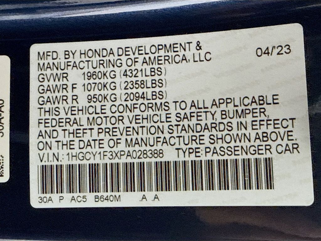 2023 Honda Accord EX