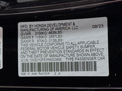 2024 Honda Accord Hybrid Sport