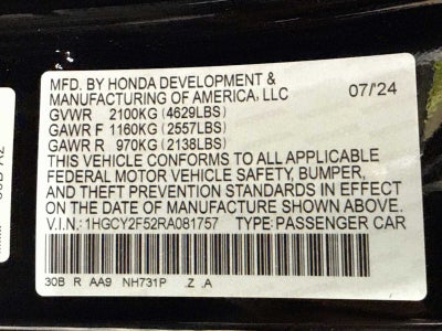 2024 Honda Accord Hybrid Sport