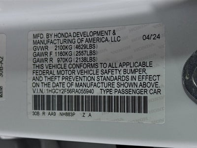 2024 Honda Accord Hybrid Sport