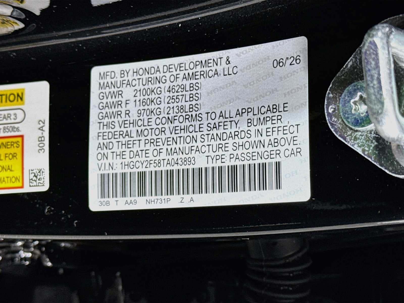 2026 Honda Accord Hybrid Sport