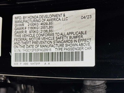 2023 Honda Accord Hybrid EX-L