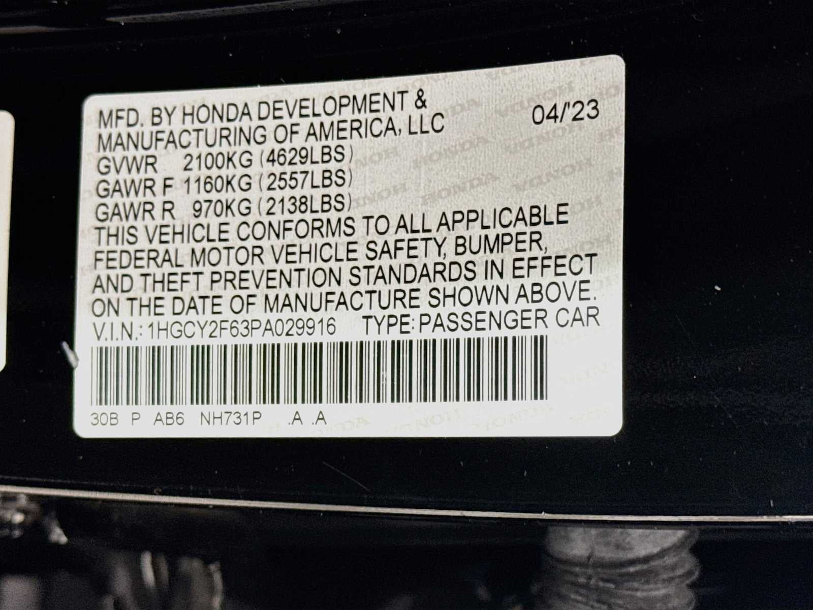 2023 Honda Accord Hybrid EX-L