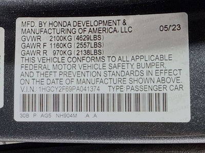 2023 Honda Accord Hybrid EX-L