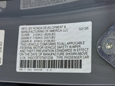 2026 Honda Accord Hybrid Sport-L