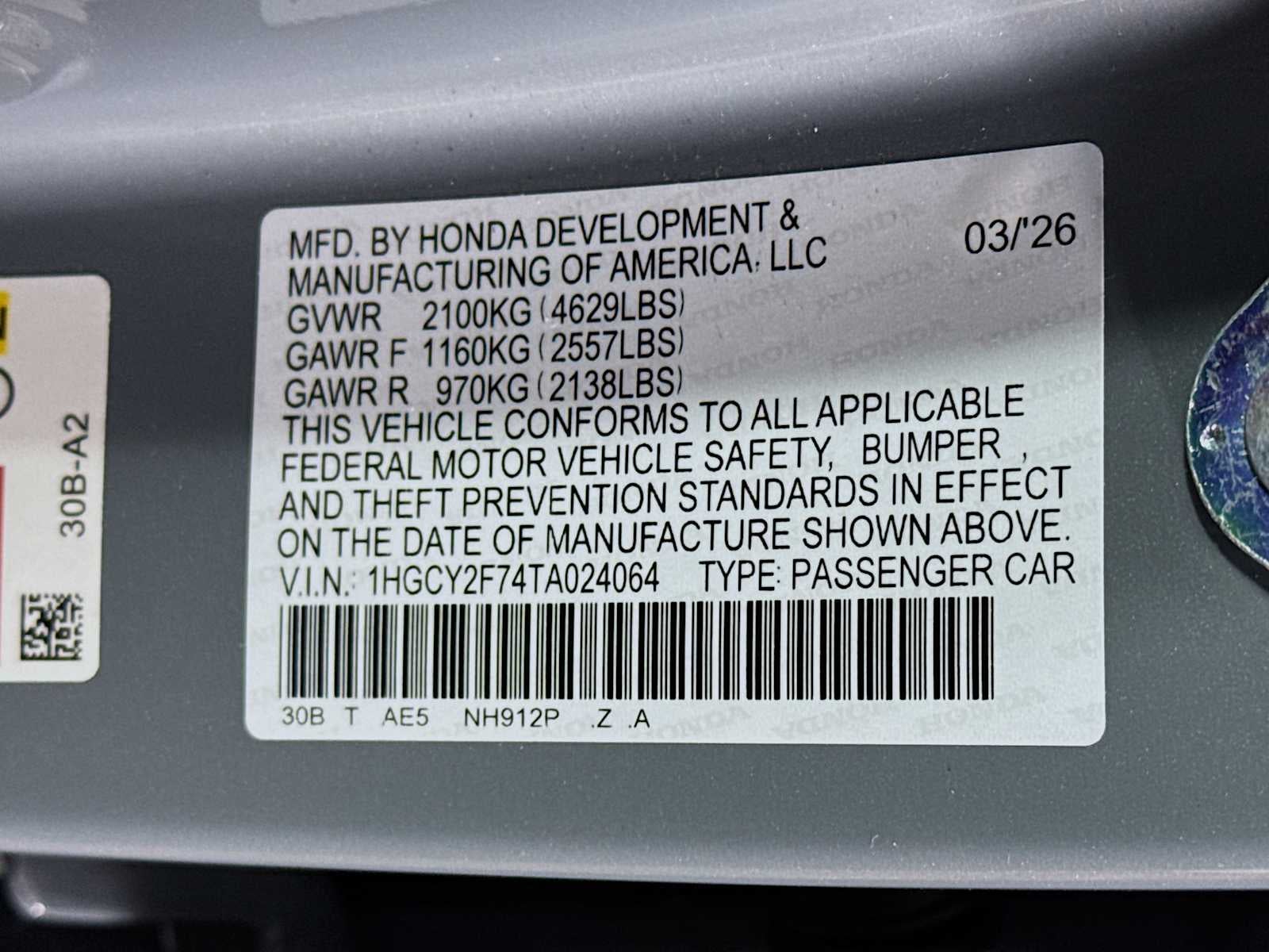 2026 Honda Accord Hybrid Sport-L