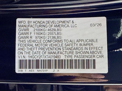 2026 Honda Accord Hybrid Sport-L