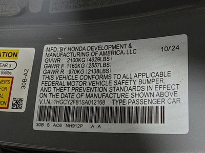 2025 Honda Accord Hybrid Touring