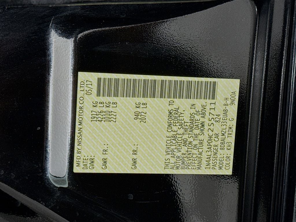 2017 Nissan Altima 2.5 SV