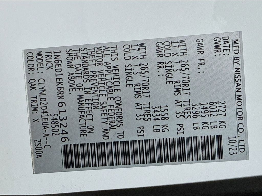 2024 Nissan Frontier PRO-4X