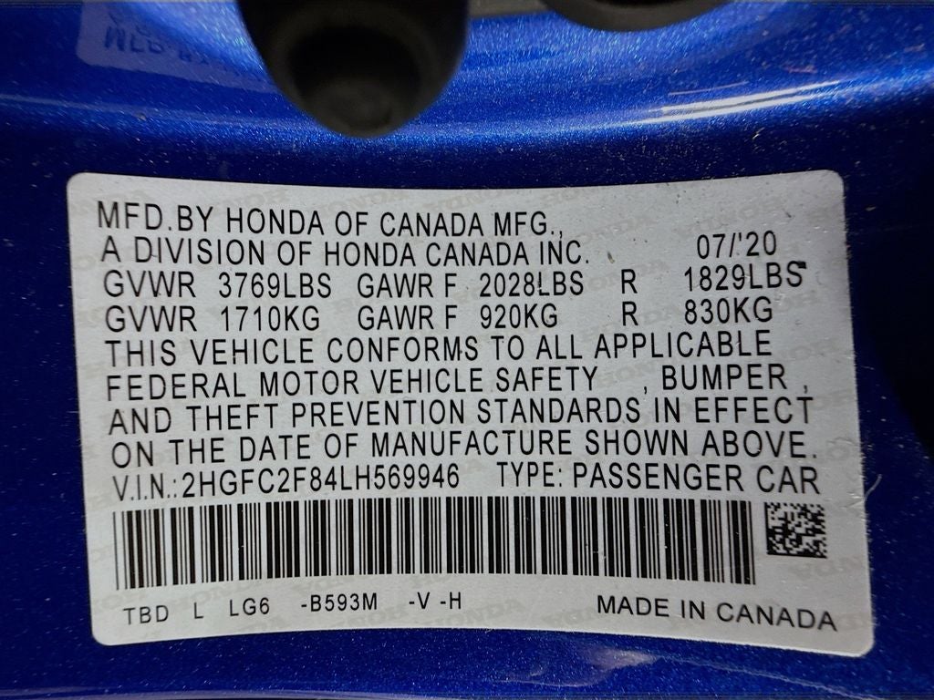 2020 Honda Civic Sport