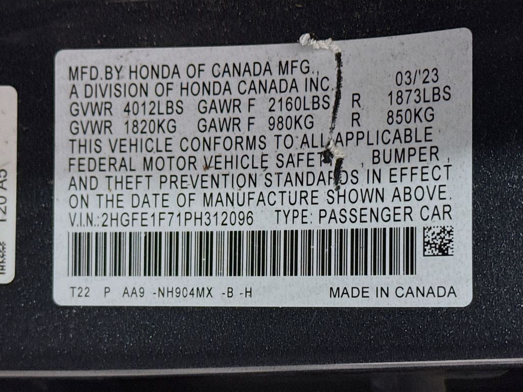 2023 Honda Civic EX
