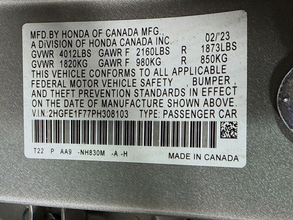 2023 Honda Civic EX