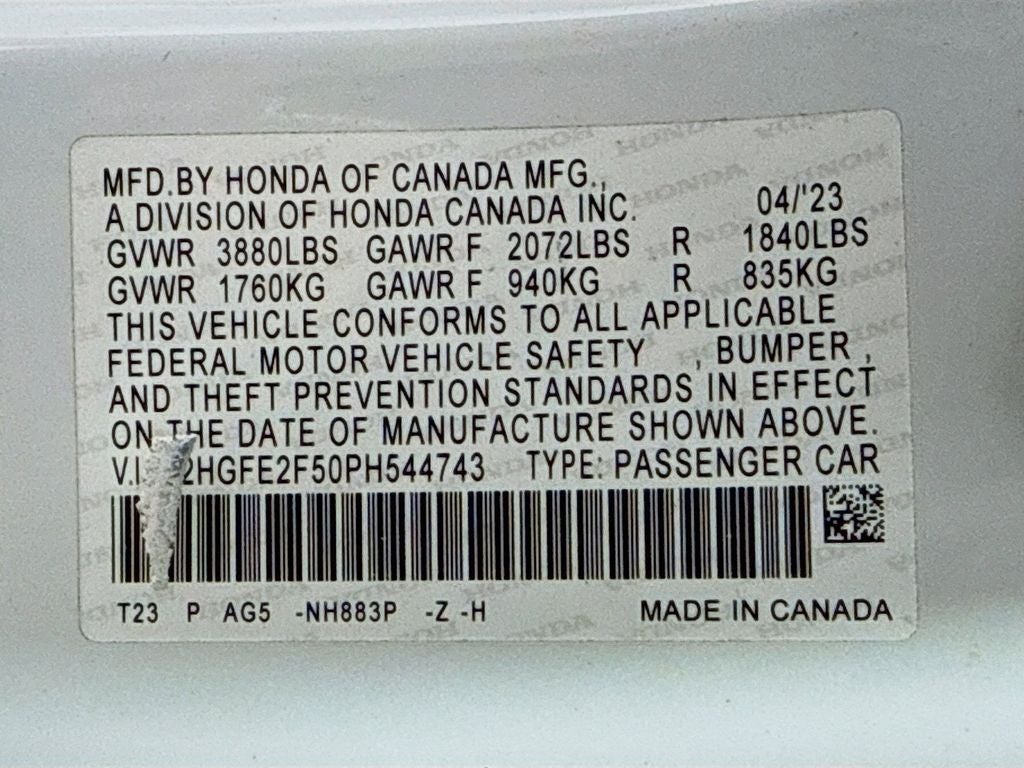 2023 Honda Civic Sport