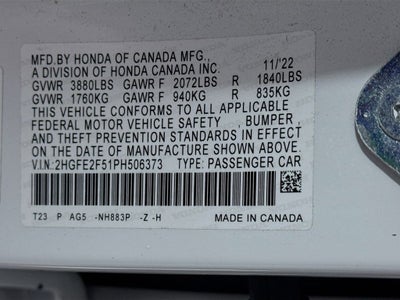 2023 Honda Civic Sport