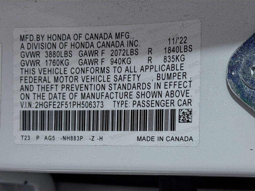 2023 Honda Civic Sport