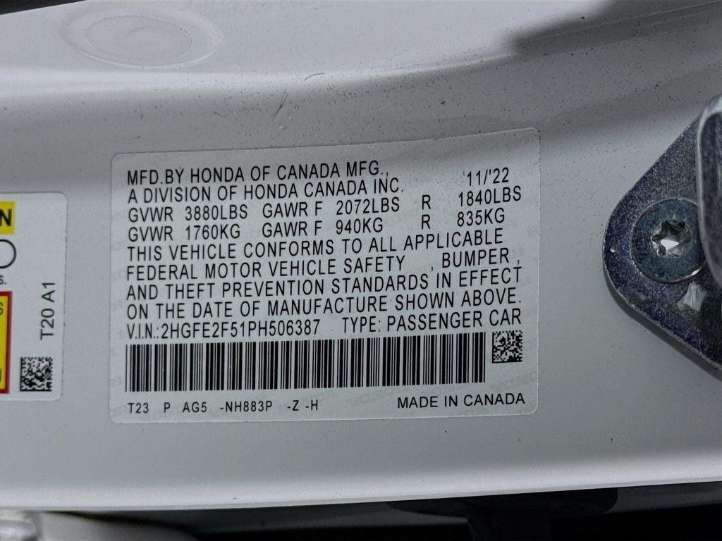 2023 Honda Civic Sport