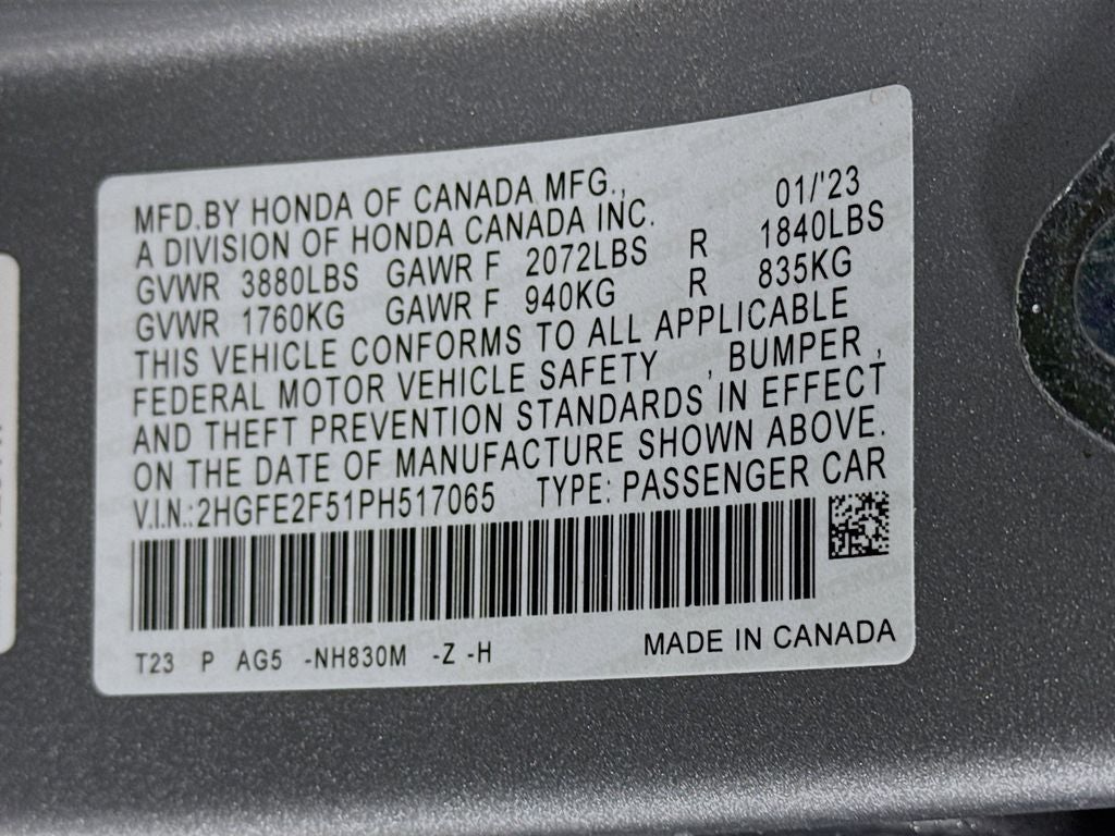2023 Honda Civic Sport