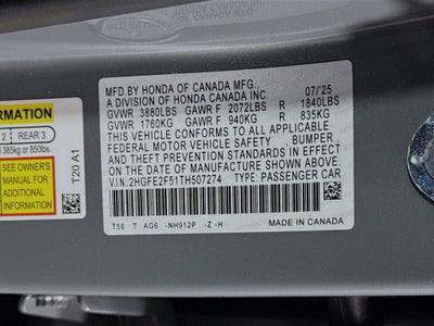 2026 Honda Civic Sport