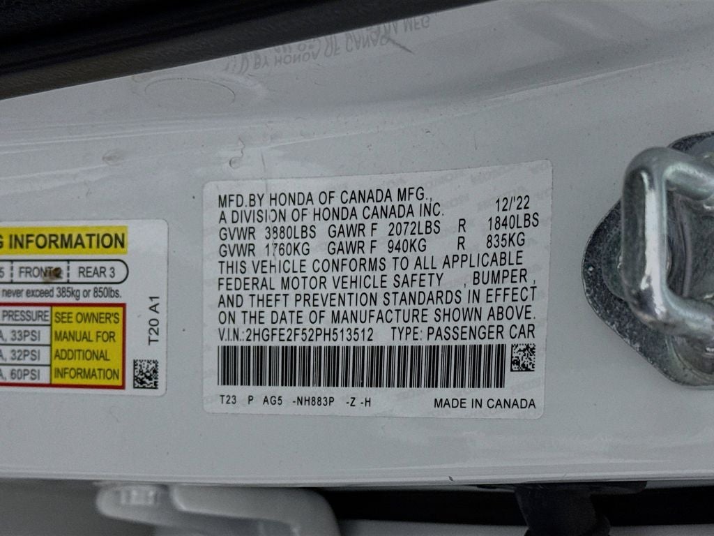 2023 Honda Civic Sport