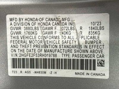 2024 Honda Civic Sport