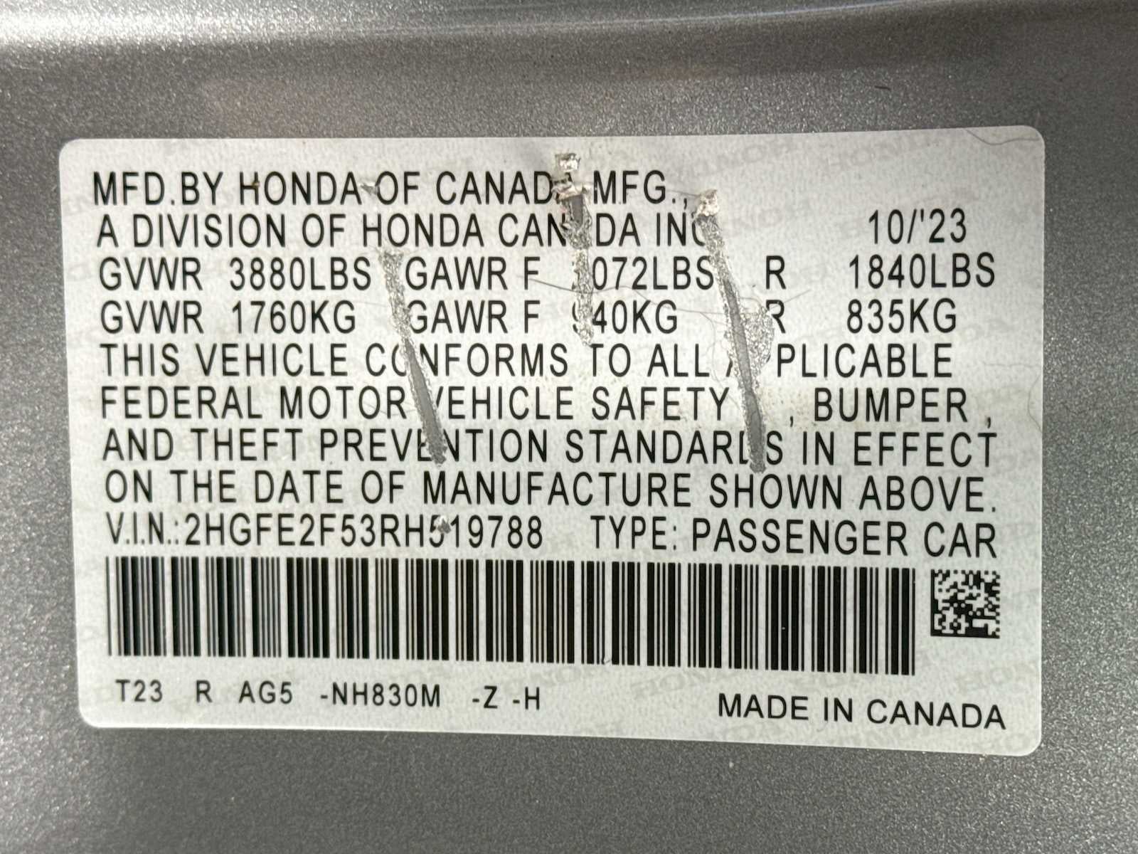 2024 Honda Civic Sport