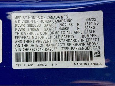 2023 Honda Civic Sport